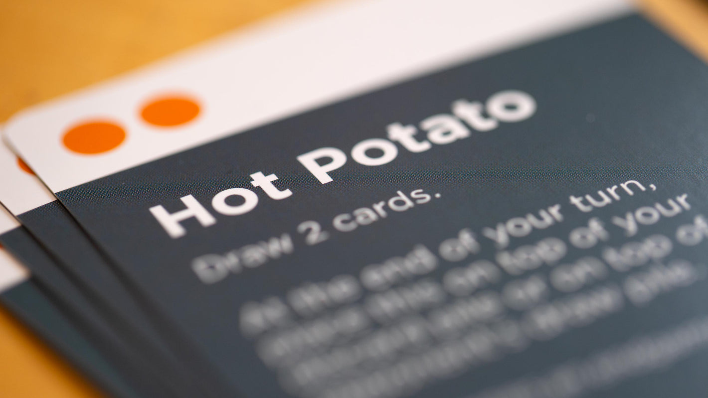 Closeup of "Hot Potato" Action Card